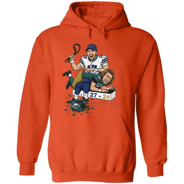 Josh Allen Belt To Ass Trevor Lawrence 27 24 Hoodie - Image 6