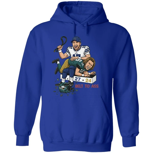 Josh Allen Belt To Ass Trevor Lawrence 27 24 Hoodie - Image 7