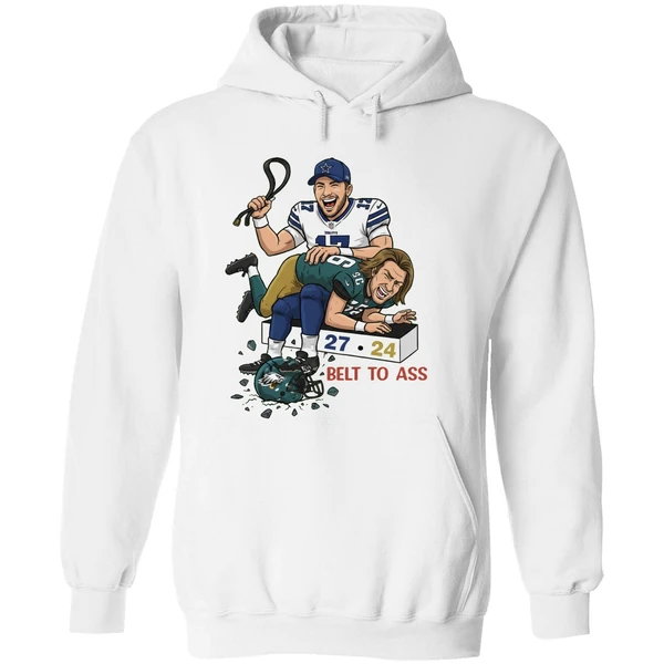 Josh Allen Belt To Ass Trevor Lawrence 27 24 Hoodie - Image 8