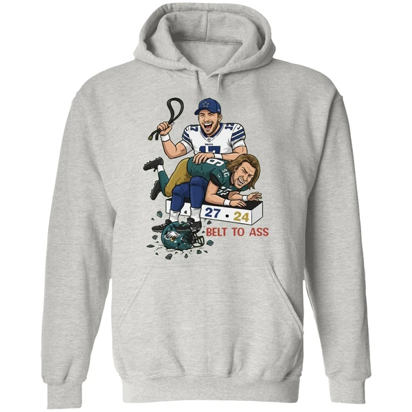 Josh Allen Belt To Ass Trevor Lawrence 27 24 Hoodie - Image 9