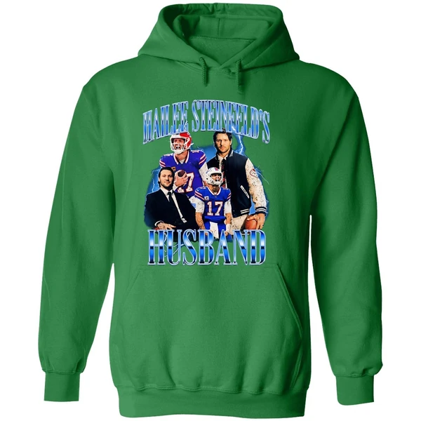 Josh Allen Buffalo Bills Hailee Steinfelds Husband Vintage Hoodie - Image 2