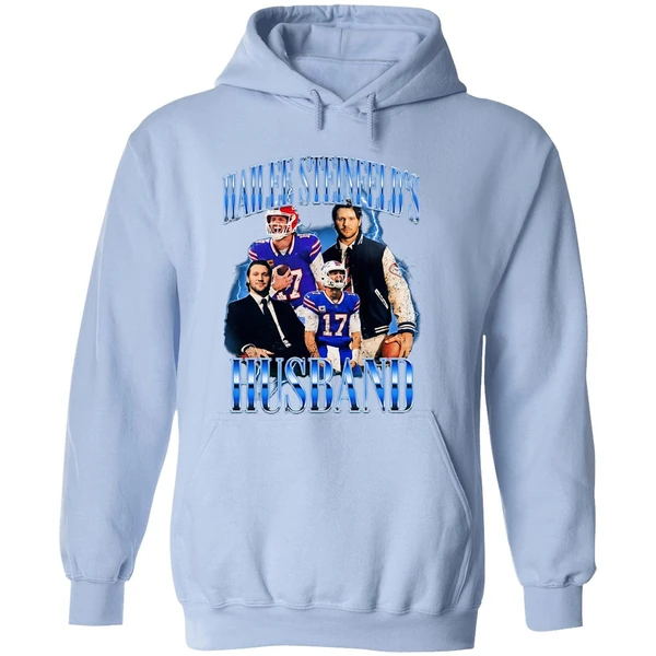 Josh Allen Buffalo Bills Hailee Steinfelds Husband Vintage Hoodie - Image 4