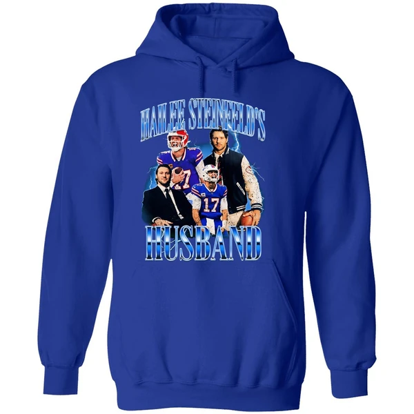 Josh Allen Buffalo Bills Hailee Steinfelds Husband Vintage Hoodie - Image 7