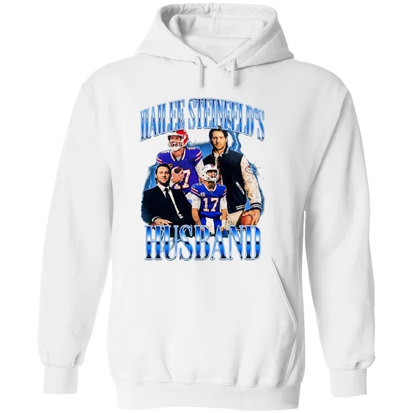Josh Allen Buffalo Bills Hailee Steinfelds Husband Vintage Hoodie - Image 8