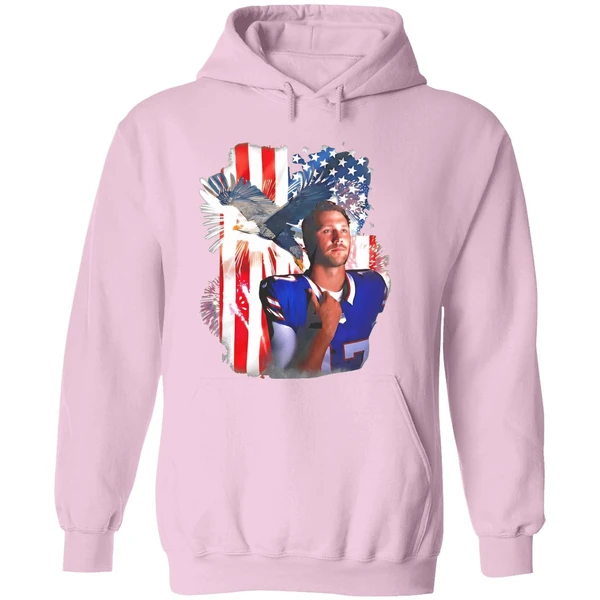 Josh Allen Buffalo Bills Usa Flag 4th Of July Hoodie - Image 5