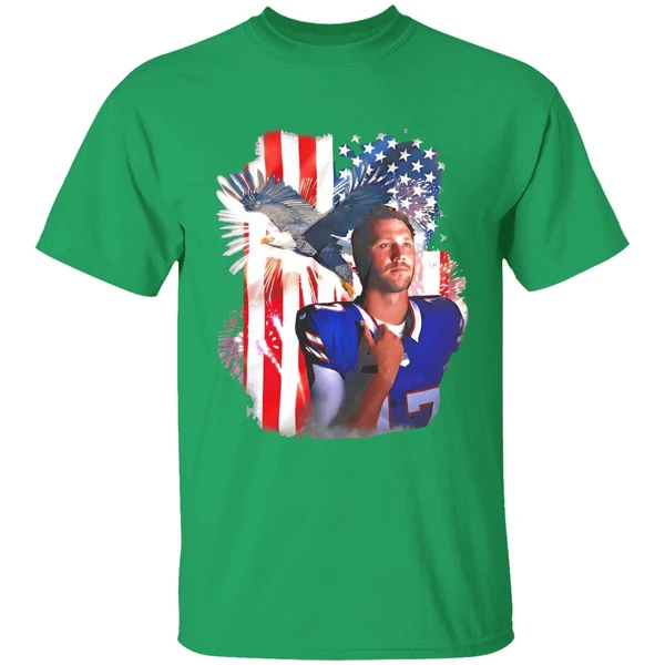 Josh Allen Buffalo Bills Usa Flag 4th Of July Shirt - Image 2