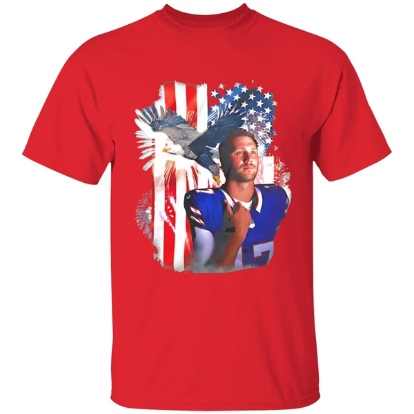 Josh Allen Buffalo Bills Usa Flag 4th Of July Shirt - Image 7