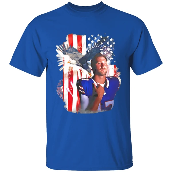 Josh Allen Buffalo Bills Usa Flag 4th Of July Shirt - Image 8