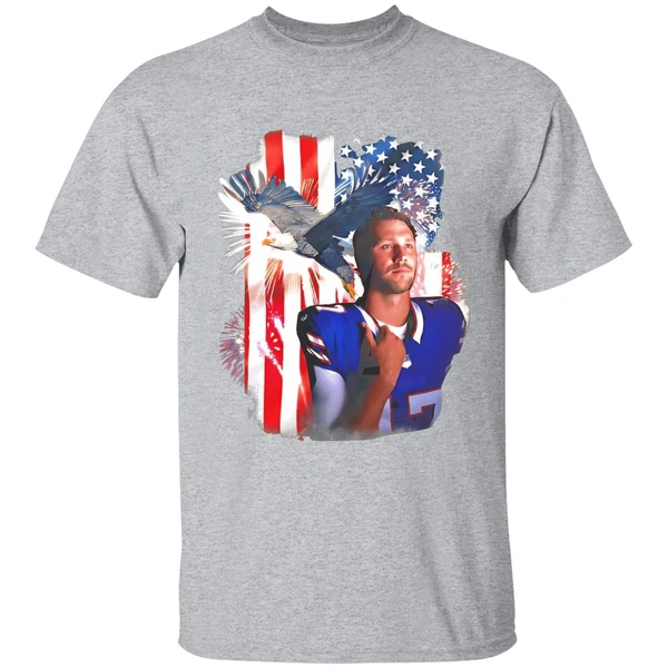 Josh Allen Buffalo Bills Usa Flag 4th Of July Shirt - Image 9