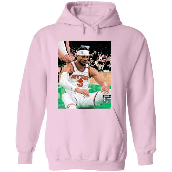 Josh Hart After Getting Elbowed In The Face Blood New York Knicks Vs Boston Celtics Hoodie - Image 5