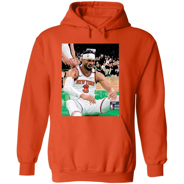 Josh Hart After Getting Elbowed In The Face Blood New York Knicks Vs Boston Celtics Hoodie - Image 6