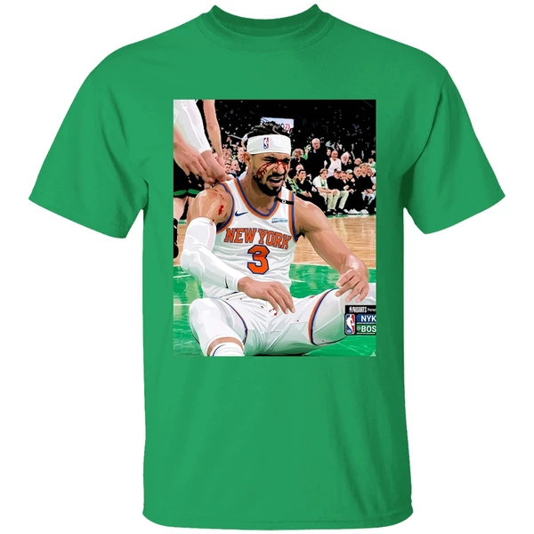 Josh Hart After Getting Elbowed In The Face Blood New York Knicks Vs Boston Celtics Shirt - Image 2