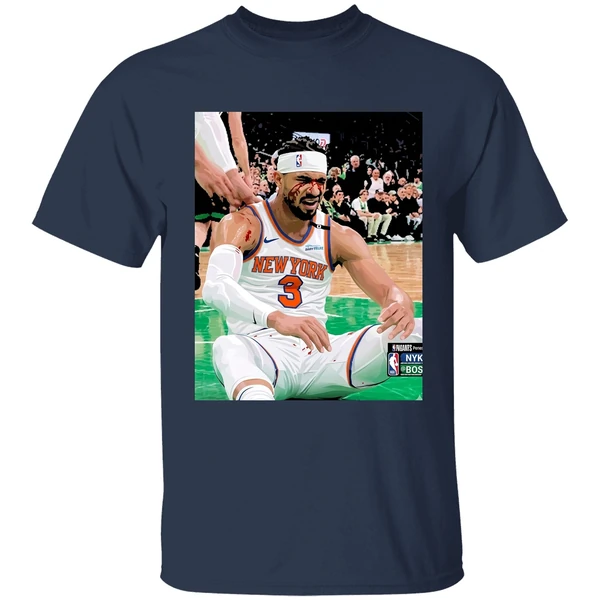 Josh Hart After Getting Elbowed In The Face Blood New York Knicks Vs Boston Celtics Shirt - Image 5