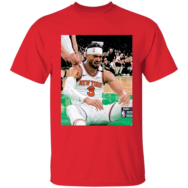 Josh Hart After Getting Elbowed In The Face Blood New York Knicks Vs Boston Celtics Shirt - Image 7