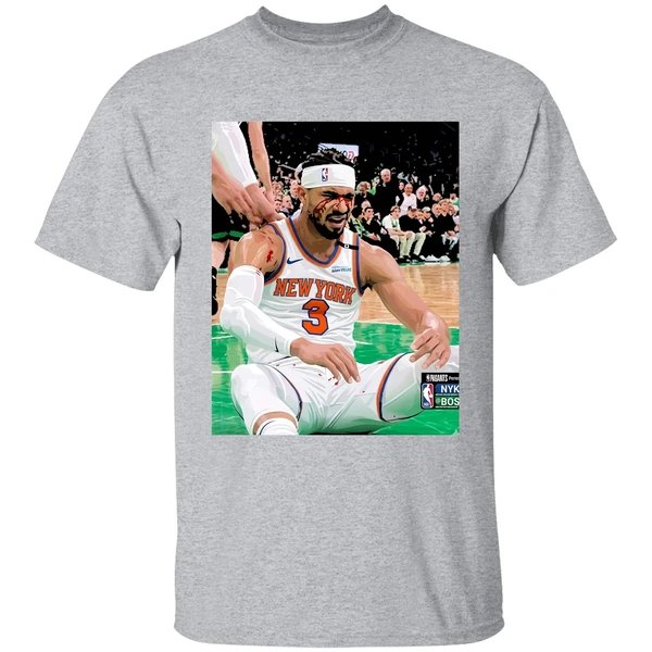 Josh Hart After Getting Elbowed In The Face Blood New York Knicks Vs Boston Celtics Shirt - Image 9