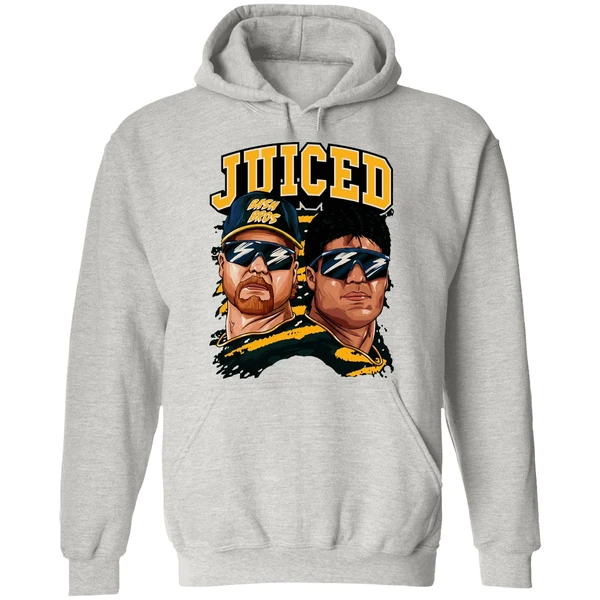 Juiced Bash Brothers Mark Mcgwire And Jose Canseco Oakland Athletics Hoodie - Image 9