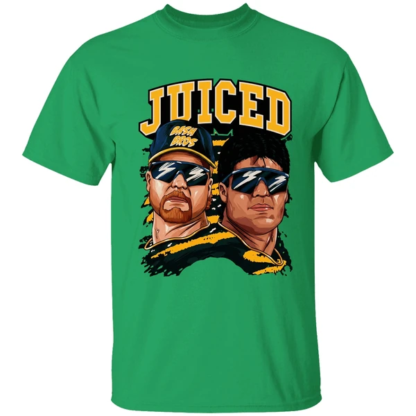Juiced Bash Brothers Mark Mcgwire And Jose Canseco Oakland Athletics Shirt - Image 2