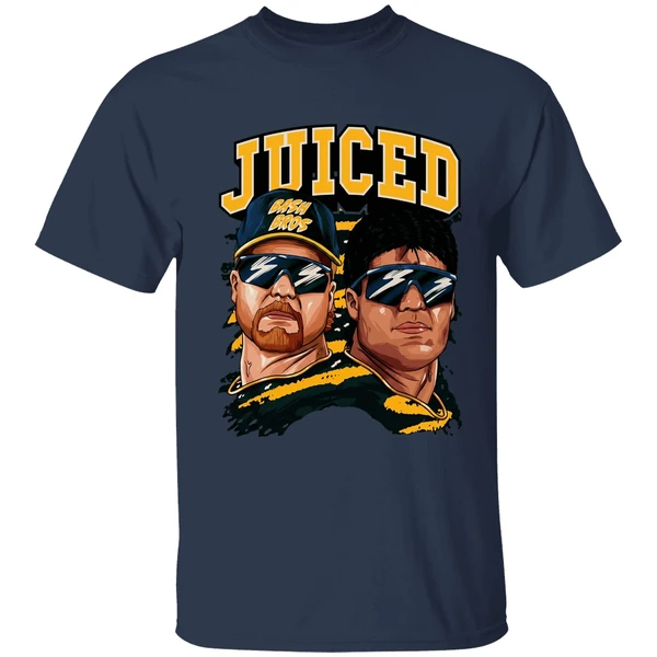 Juiced Bash Brothers Mark Mcgwire And Jose Canseco Oakland Athletics Shirt - Image 5