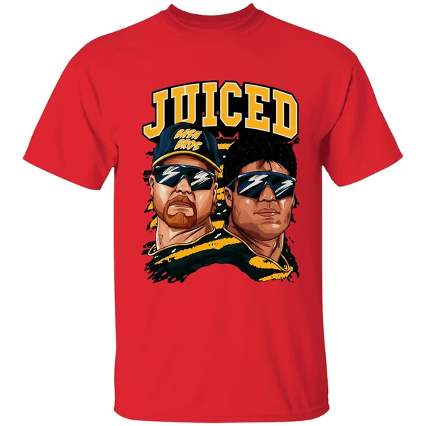 Juiced Bash Brothers Mark Mcgwire And Jose Canseco Oakland Athletics Shirt - Image 7
