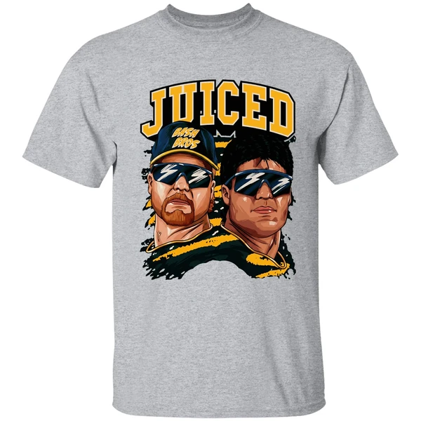 Juiced Bash Brothers Mark Mcgwire And Jose Canseco Oakland Athletics Shirt - Image 9