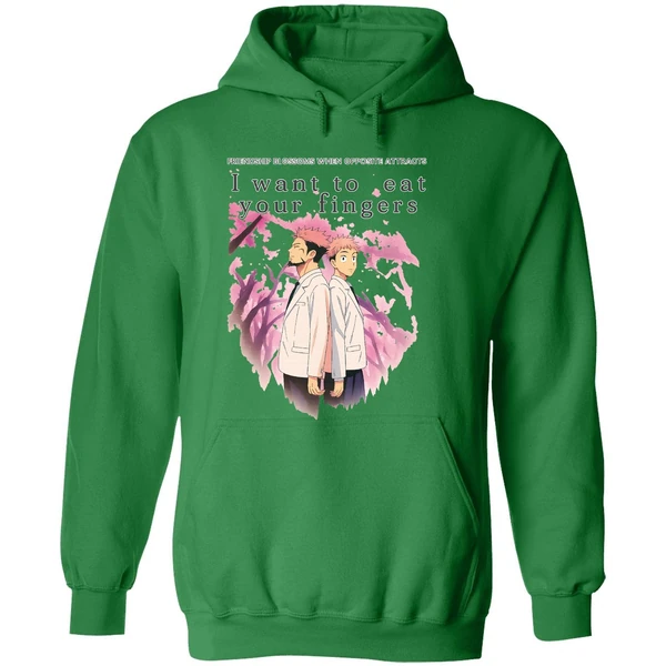 Jujutsu Kaisen Friendship Blossoms When Opposite Attracts I Want To Eat Hoodie - Image 2