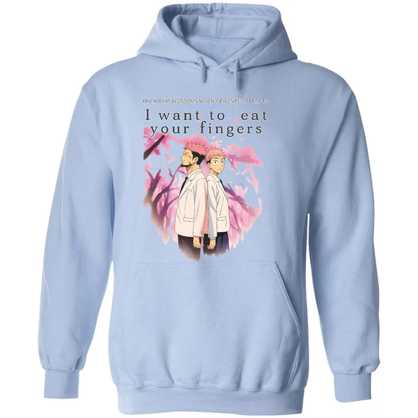 Jujutsu Kaisen Friendship Blossoms When Opposite Attracts I Want To Eat Hoodie - Image 4