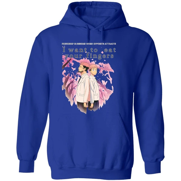 Jujutsu Kaisen Friendship Blossoms When Opposite Attracts I Want To Eat Hoodie - Image 7