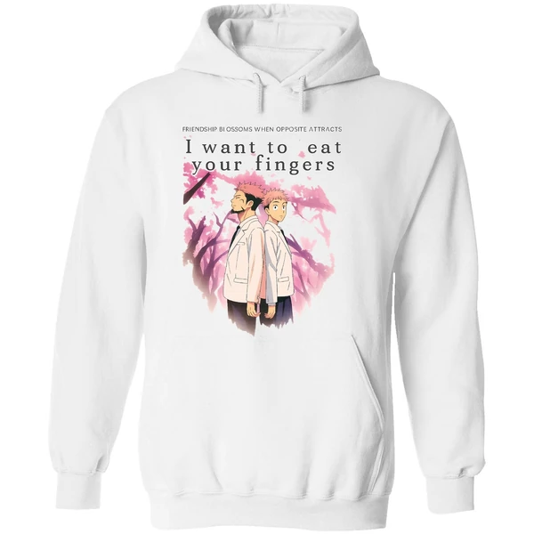 Jujutsu Kaisen Friendship Blossoms When Opposite Attracts I Want To Eat Hoodie - Image 8