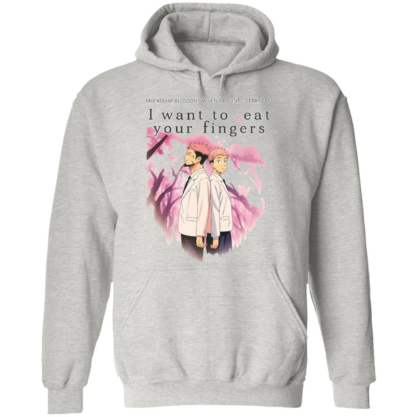Jujutsu Kaisen Friendship Blossoms When Opposite Attracts I Want To Eat Hoodie - Image 9