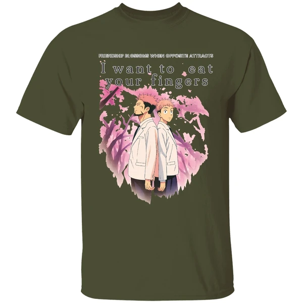 Jujutsu Kaisen Friendship Blossoms When Opposite Attracts I Want To Eat Shirt - Image 3