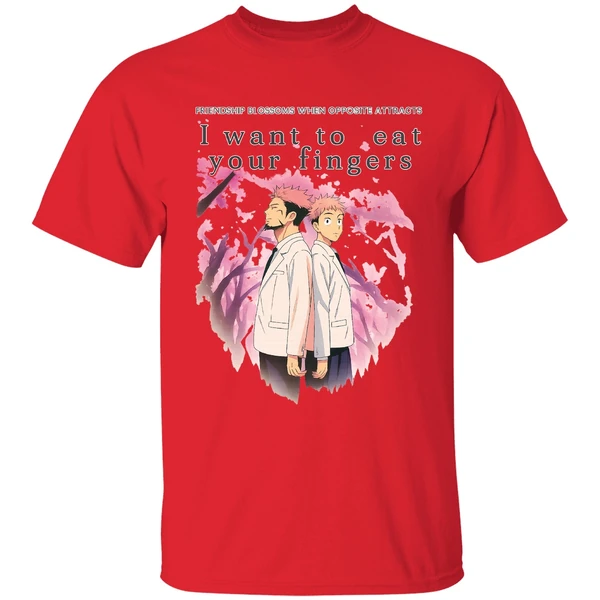 Jujutsu Kaisen Friendship Blossoms When Opposite Attracts I Want To Eat Shirt - Image 6