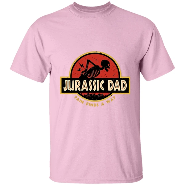jurassic dad pain finds a way shirt lightpink