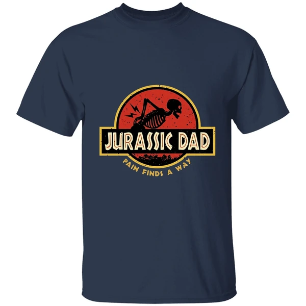 jurassic dad pain finds a way shirt navy