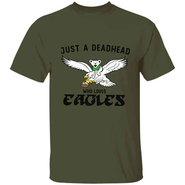Just A Deadhead Who Loves Philadelphia Eagles Shirt - Image 3