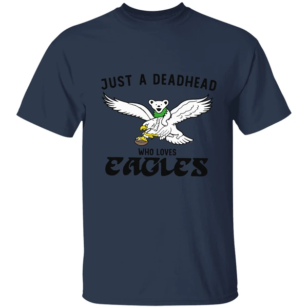Just A Deadhead Who Loves Philadelphia Eagles Shirt - Image 4