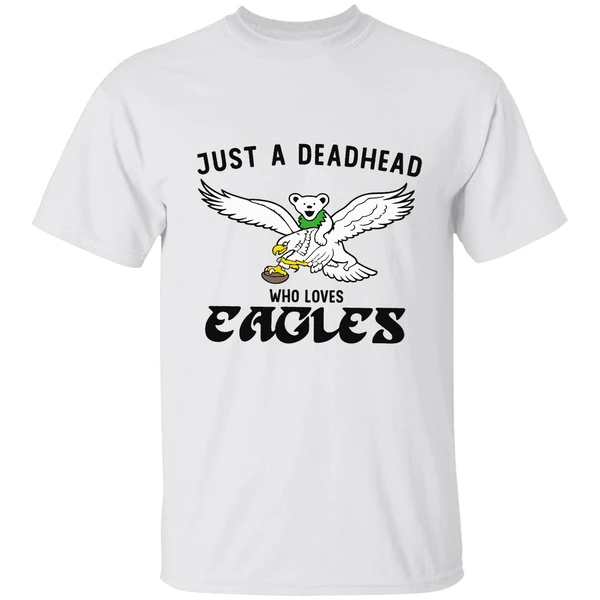 Just A Deadhead Who Loves Philadelphia Eagles Shirt - Image 9
