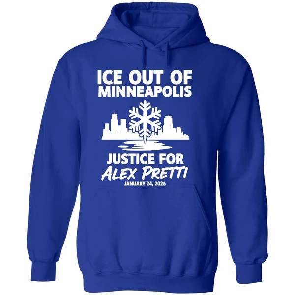 Justice For Alex Pretti Murdered By Ice In Minneapolis Anti Ice Hoodie - Image 7