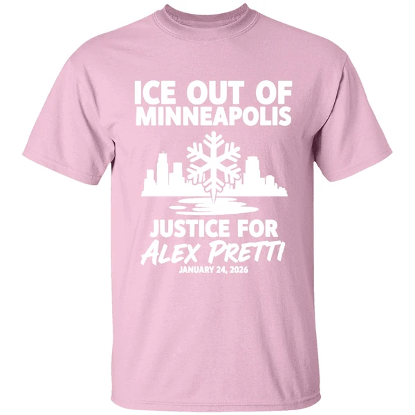 justice for alex pretti murdered by ice in minneapolis anti ice shirt lightpink