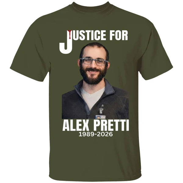 justice for alex pretti shirt militarygreen
