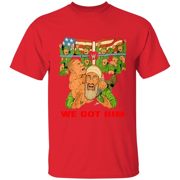 Justin Whang We Got Him Wwe Osama Bin Laden Shirt - Image 7