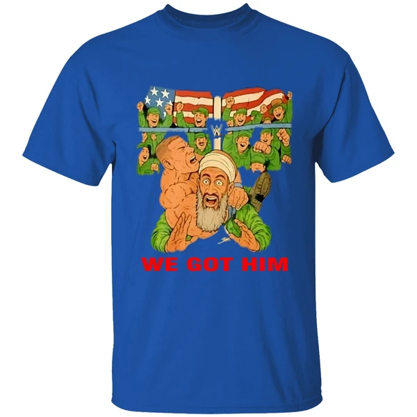 Justin Whang We Got Him Wwe Osama Bin Laden Shirt - Image 8