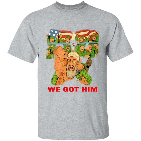 Justin Whang We Got Him Wwe Osama Bin Laden Shirt - Image 9