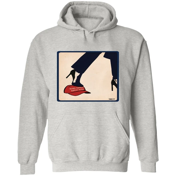 Kamala 2024 Anti Maga High Heels Step On Red Hat Hoodie - Image 9
