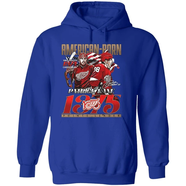 Kane American Born Detroit Red Wings 1375 Points Leader Signature Hoodie - Image 7