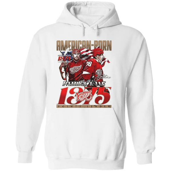 Kane American Born Detroit Red Wings 1375 Points Leader Signature Hoodie - Image 8