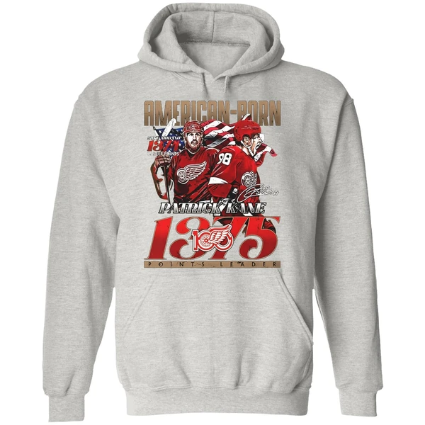Kane American Born Detroit Red Wings 1375 Points Leader Signature Hoodie - Image 9