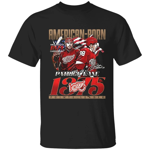 Kane American Born Detroit Red Wings 1375 Points Leader Signature Shirt