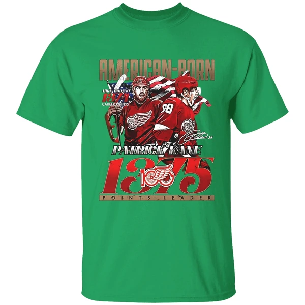 Kane American Born Detroit Red Wings 1375 Points Leader Signature Shirt - Image 2