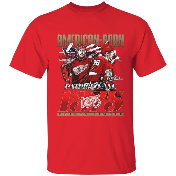 Kane American Born Detroit Red Wings 1375 Points Leader Signature Shirt - Image 7