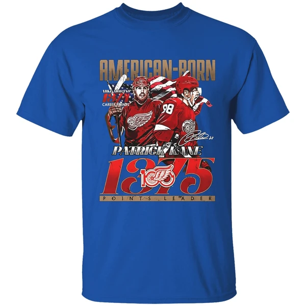 Kane American Born Detroit Red Wings 1375 Points Leader Signature Shirt - Image 8